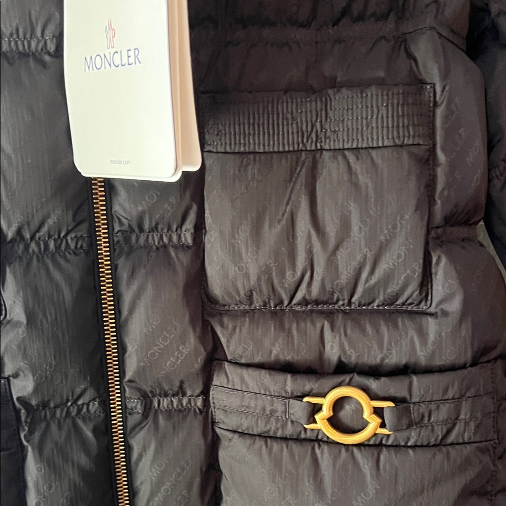 Moncler Fer Logo Giubbotto Navy Puffer Jacket size 3 or M - Picture 4 of 11